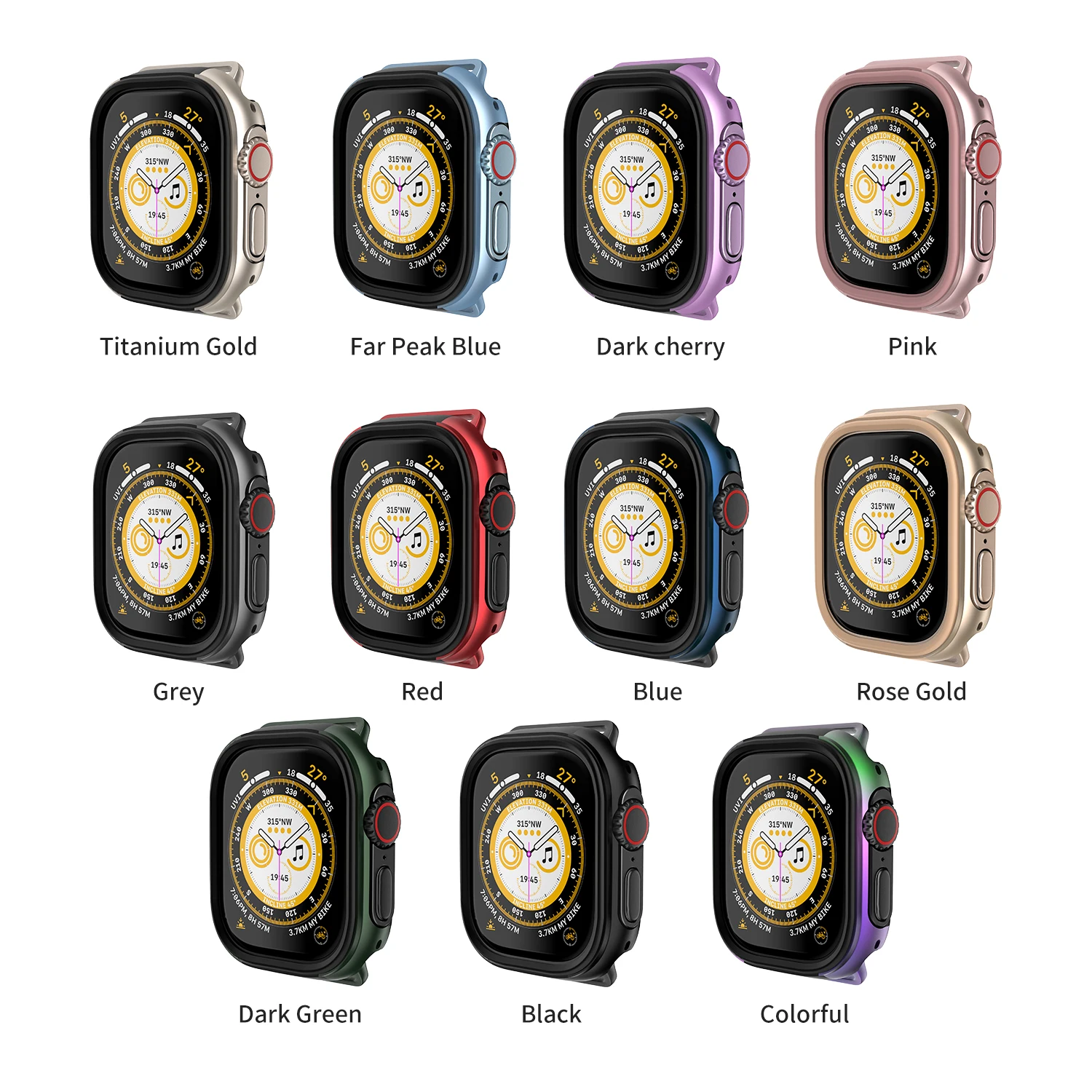 Tpu With Aluminum Alloy 49mm Cover Case For Apple Watch Ultra