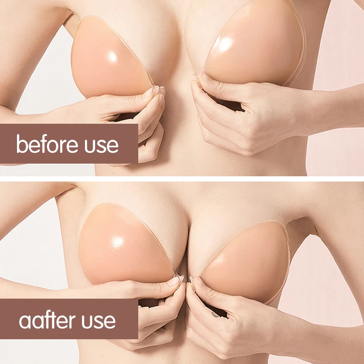 Adhesive Bra Reusable Transparent Strapless Push up Bra Ladies Nipple Cover Silicone Breast Paste Bra