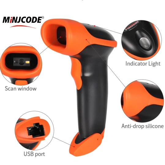 MJ2818 Scanner Reader with Barcode Scanner  and Portable  2d Wired Barcode Scanner