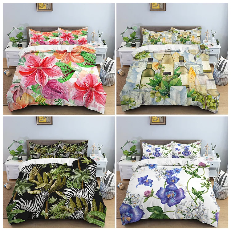 Housse De Couette Thumbprintz King Size, Motif Hibiscus Koi Rose, En Coton Mélangé, Neuve Avec étiquettes