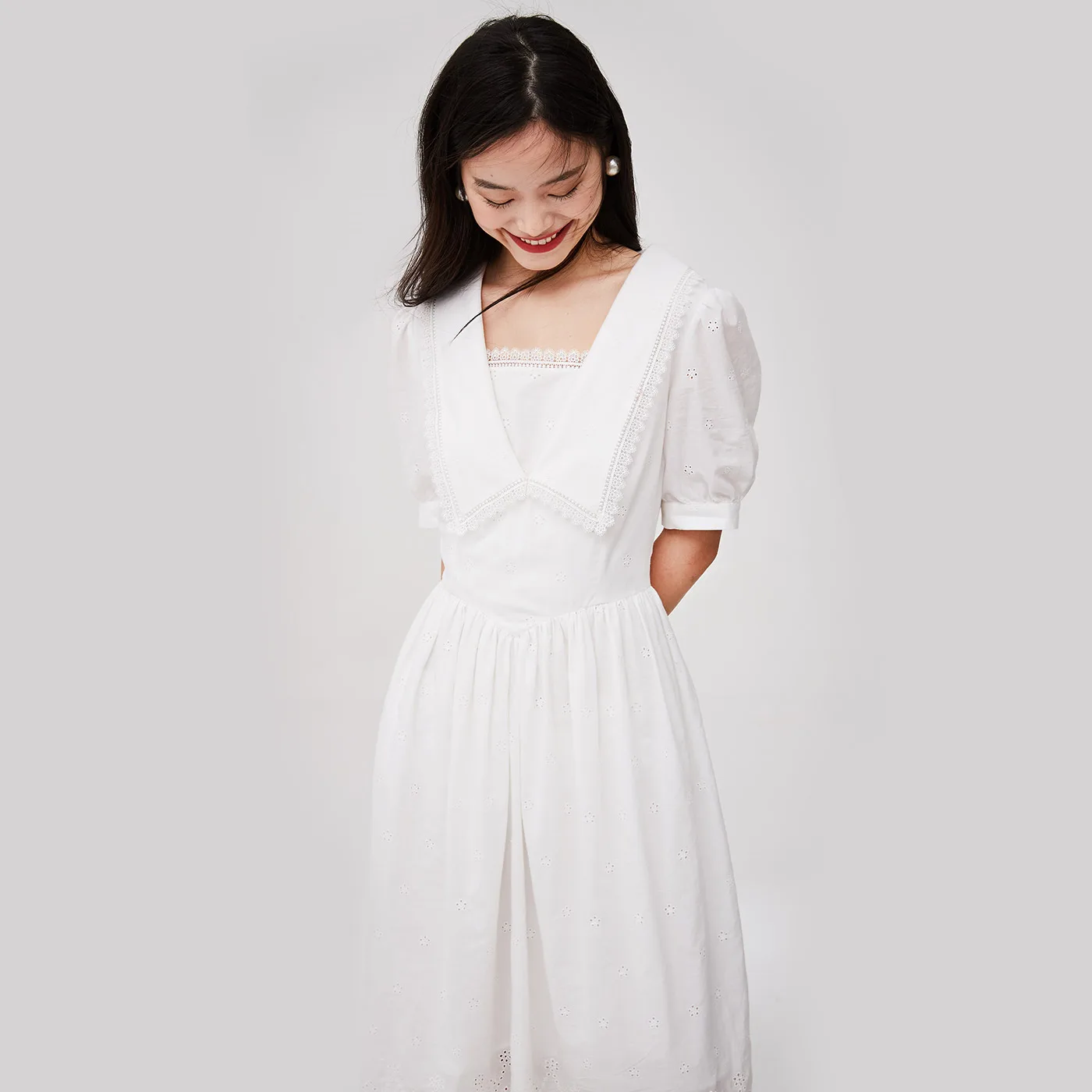 robe blanche retro