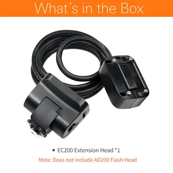 Godox EC200 1.85m Hot Shoe Remote Separation Extension Head Flash for Godox AD200 Flash product image
