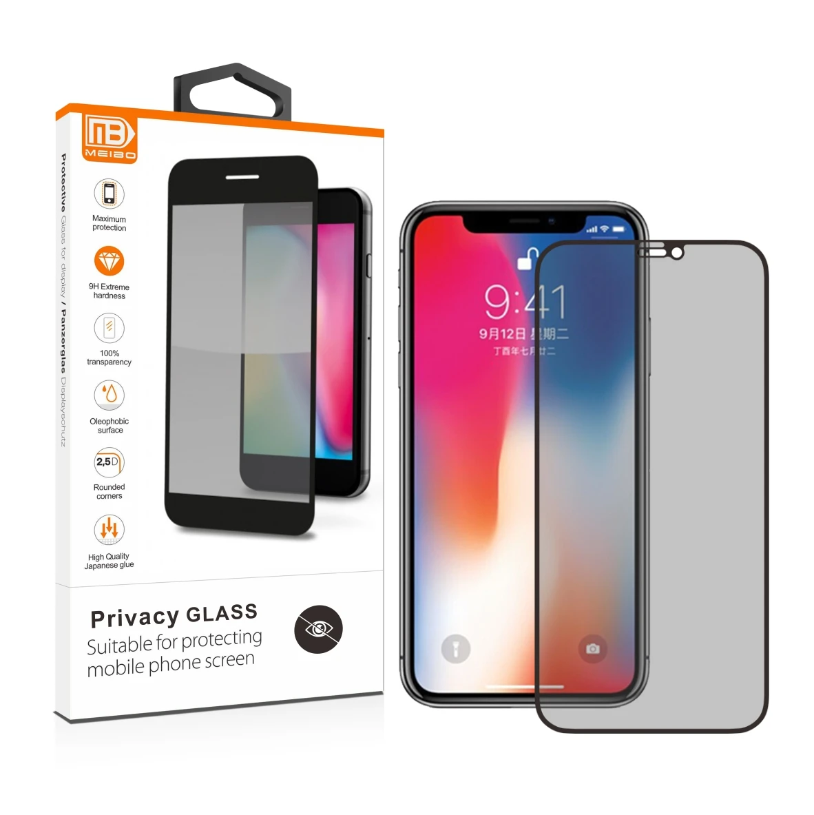 For Iphone 11/12 /13 Pro Max Privacy Screen Protector Tempered Glass