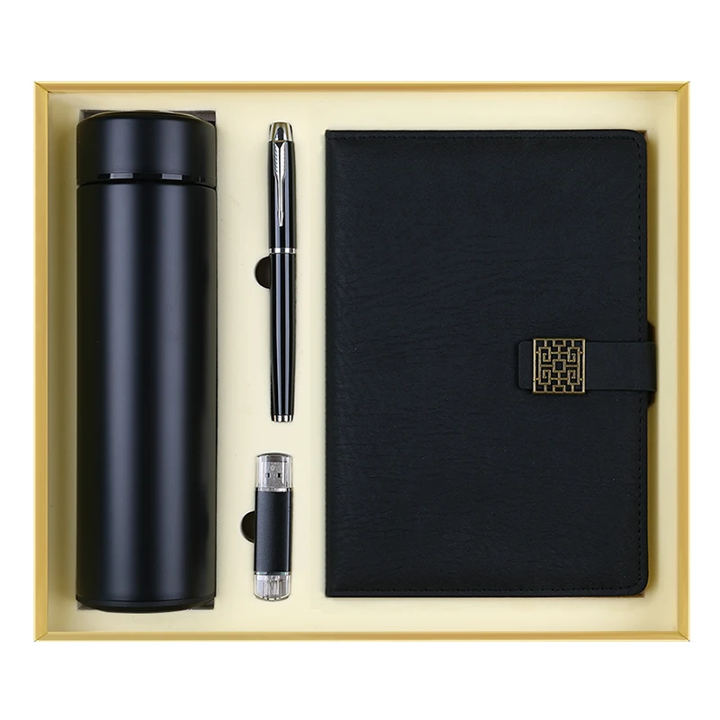 Top Sell Business Notebook Diary Gift Set With Led Smart Water Bottle ...