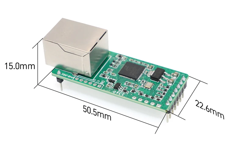 PUSR TTL to Ethernet Mini Module Plug-in packet design with 1*TTL 1*RJ45 10Mbps