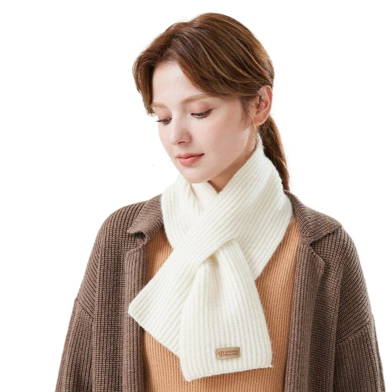 Вязаный шерстяной шарф Горячая Распродажа 100% мериносовая шерсть чистый для женщин на заказ зимний мягкий