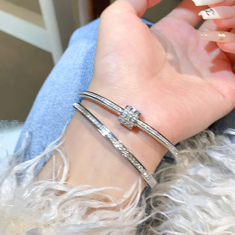 NICENEEDED 6 Bracciali Rigidi Espandibili Placcati Oro 18K – Larghezza Regolabile, Base Per Creazioni Fai Da Te - 4