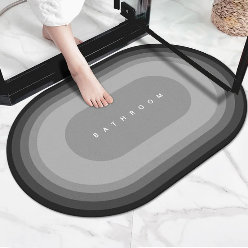 Нескользящие грязевые коврики с диатомом и супервпитывающий коврик для ванной быстросохнущие напольные