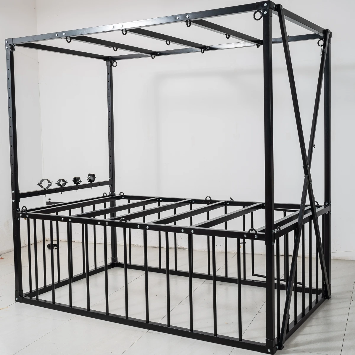 BDSM sex hotel bedroom Integrated Slave Cage Restraint Dungeon Large  Restraint X Frame sex toys furniture multifunction sex bed| Alibaba.com