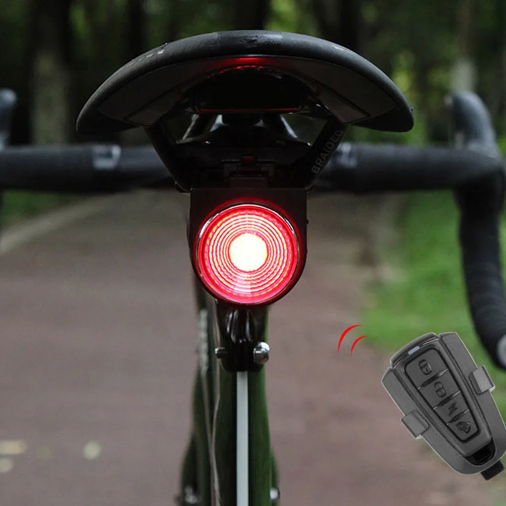 Smart Bike Tail Light Ultra Bright 115db Anti-Theft Motorcycle Bike Alarm