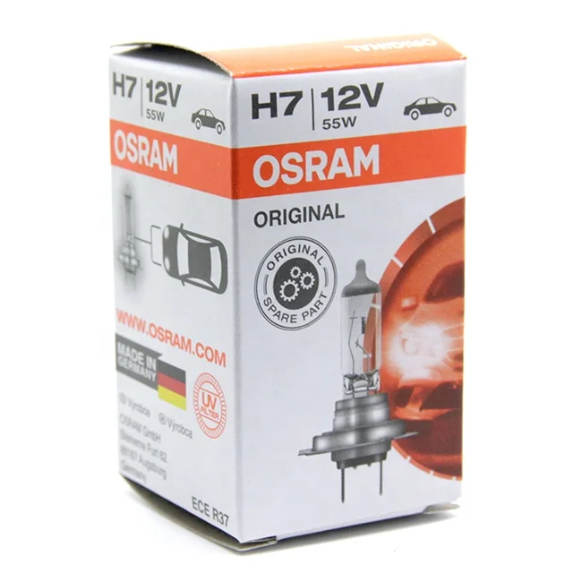 Osram original 64210. Лампа h7 12v 55w px26d Original line качество оригинальной з/ч (ОЕМ) 1 шт.. Галогеновые лампы h7 Осрам оригинал 64210.