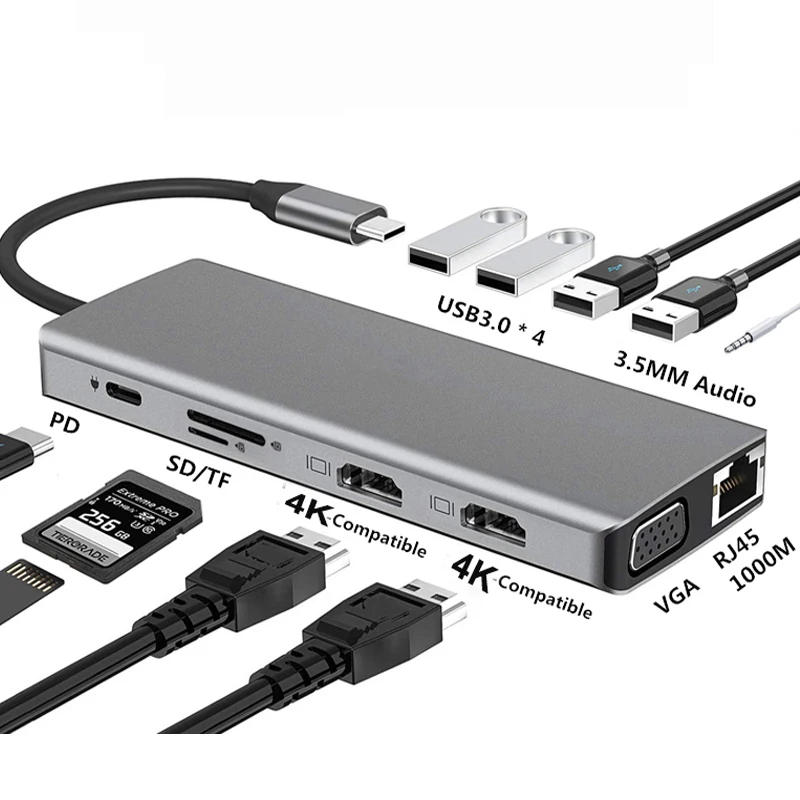 usb c hub with usb c display