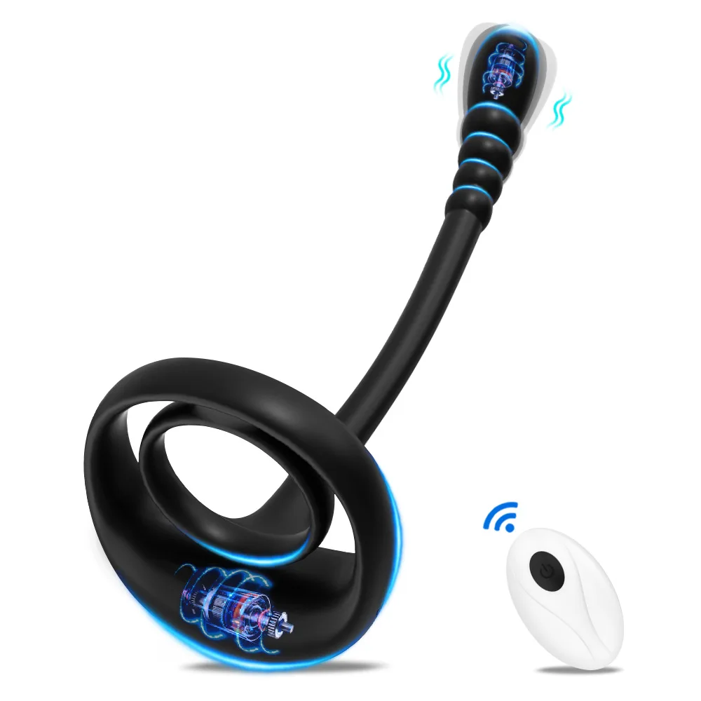 Vente chaude Zipper Lock Ring Télécommande sans fil Mâle et Femelle Cock Vibration Ring Produits pour adultes