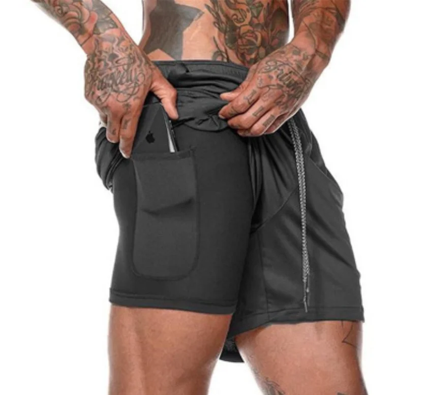 Blank Custom Logo 2 In 1 Lined Athletic 