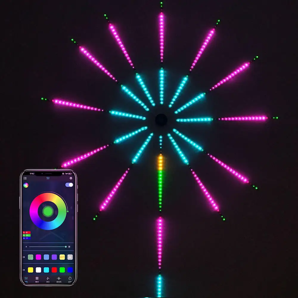 COYOLED Neon Strip Light Luces Led Para Habitacion 5050 RGB Fireworks Atmosphere Led Strip Light Music Sound Control for TV