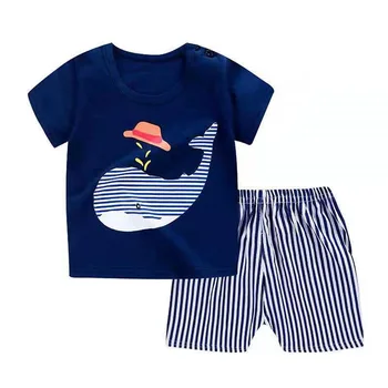 Toddler Boy Clothes Kids Summer Cotton Outfits Girl Shirt Short Sets Sport T-Shirt and Shorts boy suits set
