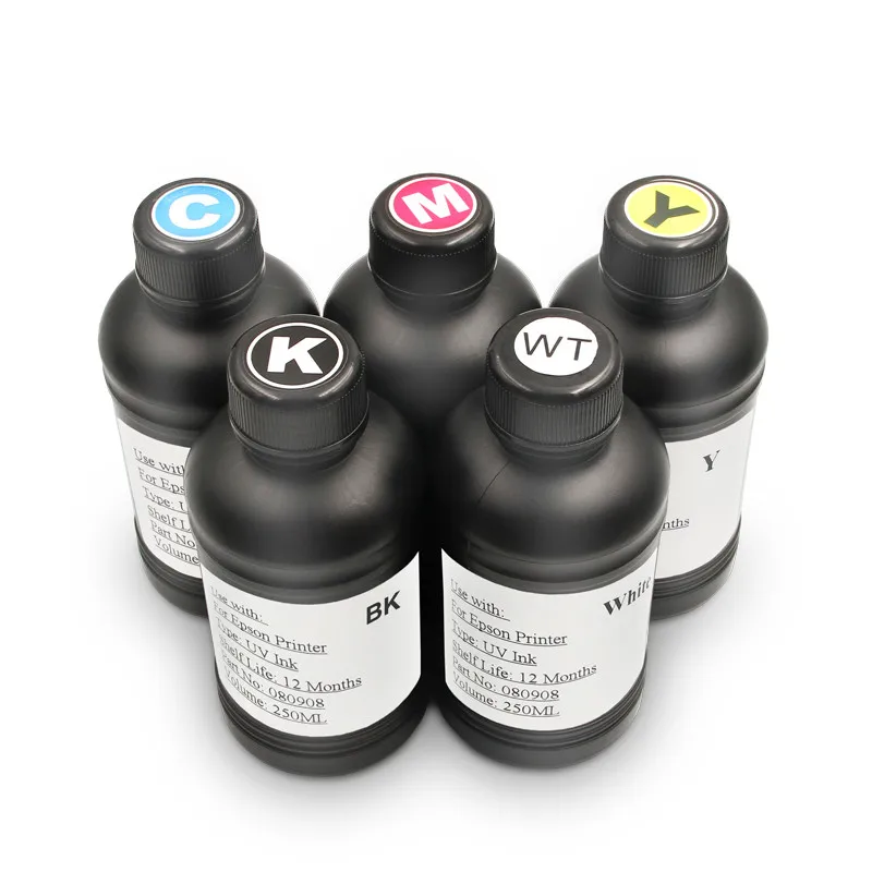 Ocbestjet-botella De Tinta Blanca Para Impresora Epson,Botella De Tinta Uv  Led Suave Para Impresora Epson L805 Px660 Dx5 Dx7 R1900 R2000 R3000,250ml -  Buy Para Epson Px660 Impresora Uv Y Tinta Uv,De