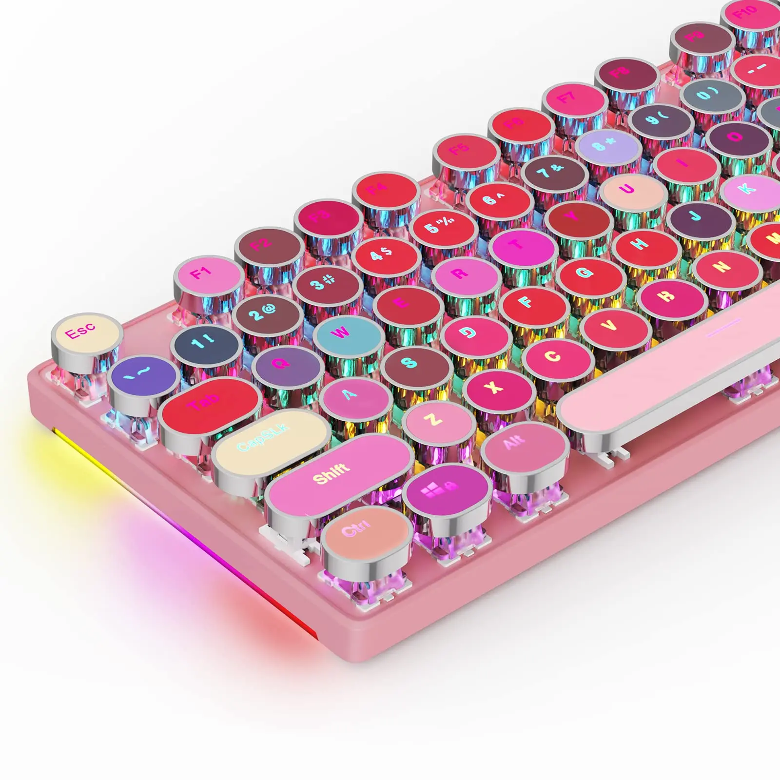 Tastiera Meccanica Da Gioco Con Keycap A Cioccolato - 104 Tasti Cablata, ABS, Antiscivolo, Per PC E Ufficio