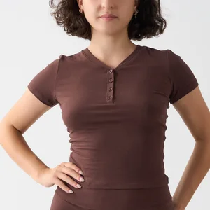 Premium Trendy Must-Have Skin-Friendly Eco-Friendly Breathable Soft Fitness Casual Short-Sleeve Top for Women