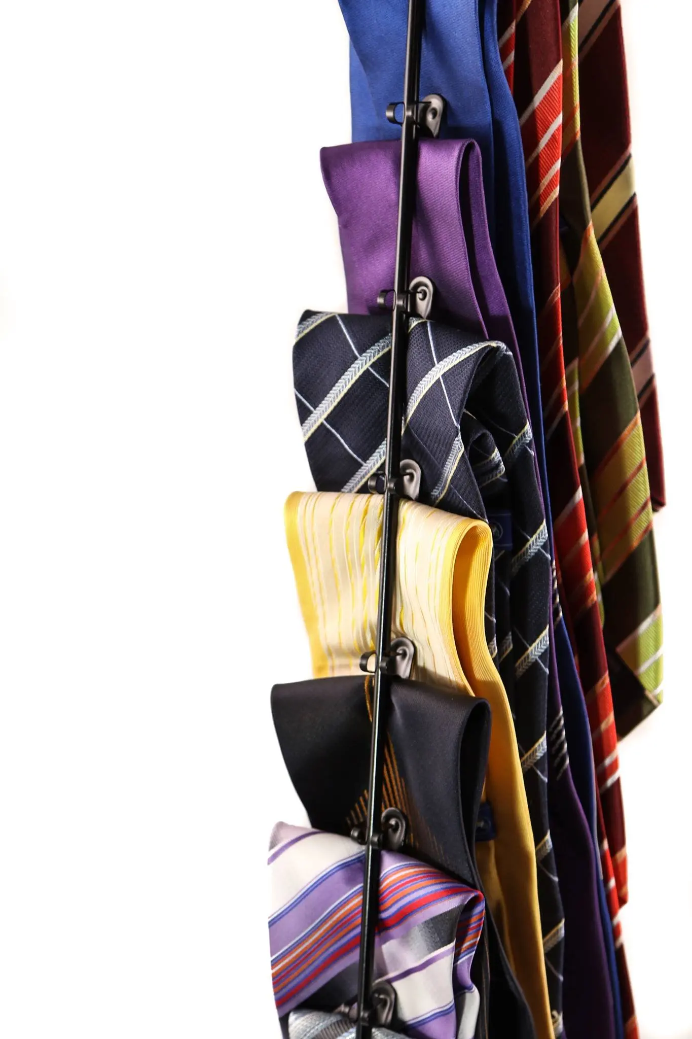 12 Station Hanging Merchandise Strips with Hooks 31 Inch Metal Display Clip Strips for Retail Display with Label Header