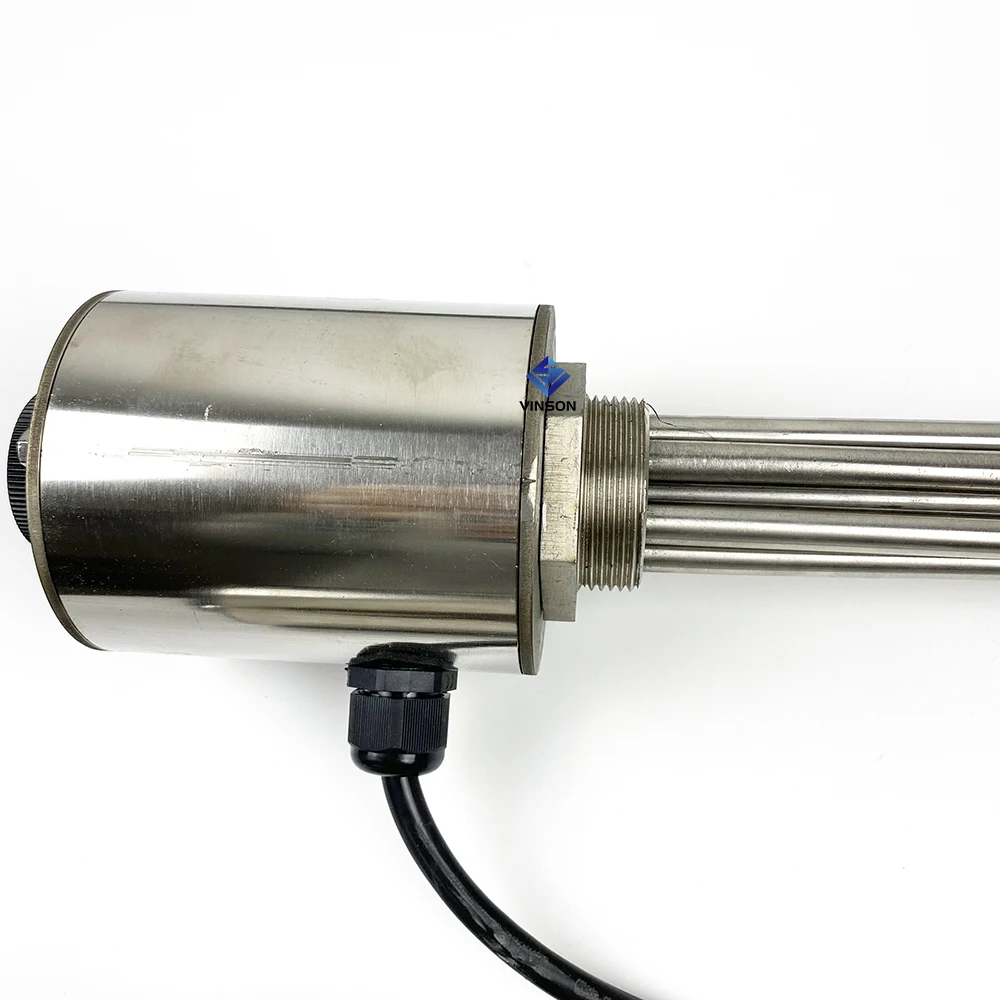 220v/2kw Electric Flange Tubular Immersion Heater with Adjustable  Thermostat Heating element and Europlug