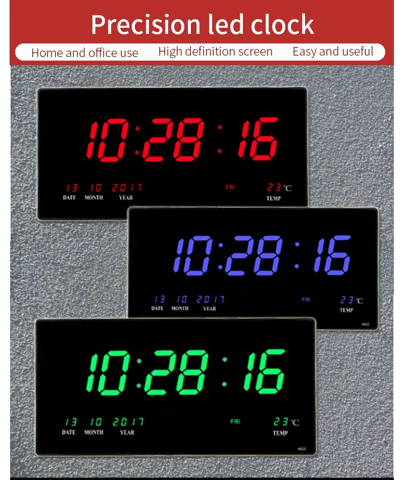 Colorful Custom Package Gym Clock For Gym Interval Training And Other