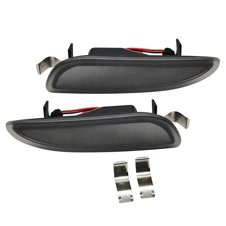 Smoke Front LED Side Marker Lights for 03 06 Mercedes CLK55 AMG CLK500