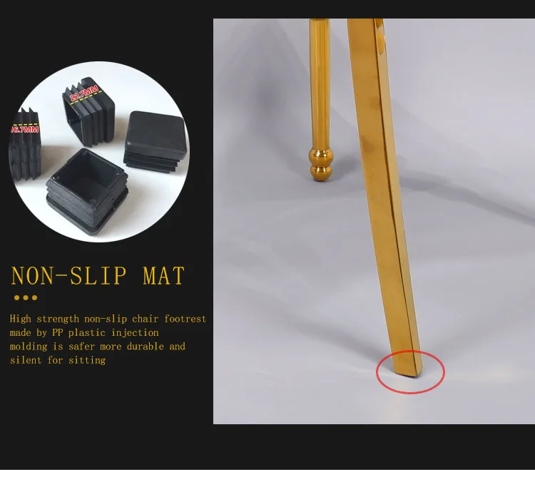 stainless steel chaise dining metal chair