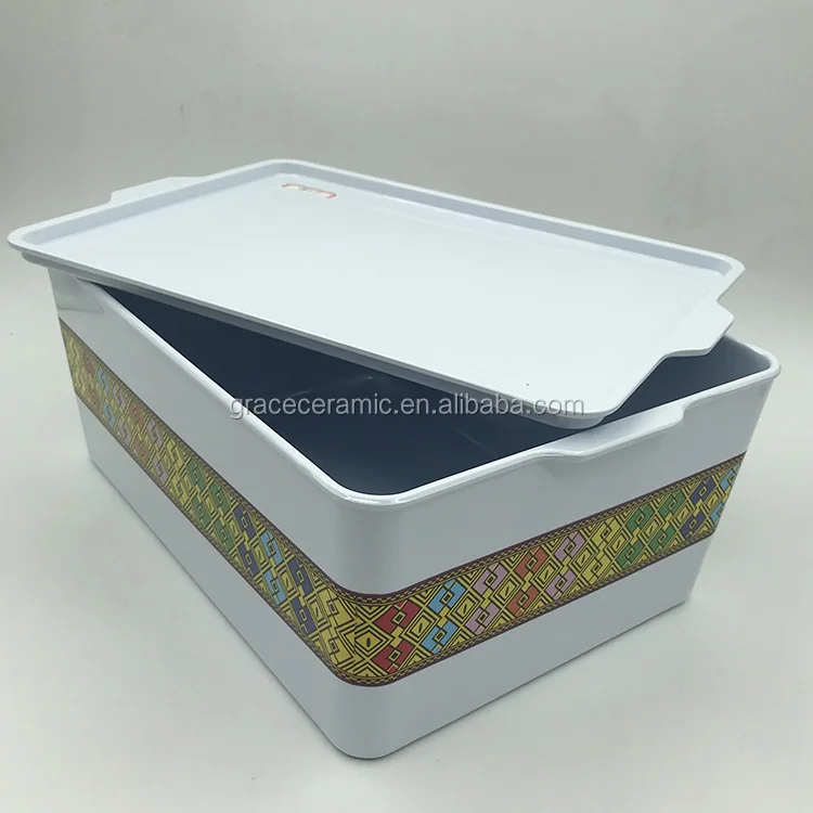 Popular Ethiopian Coffee Set Rekebot Saba Plastic Melamine Coffee Box Tray for Ceremony