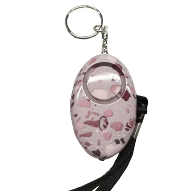Factory Custom New Design 140DB Panic Alarm Device Led Keychain Flashlight Personal Alarm