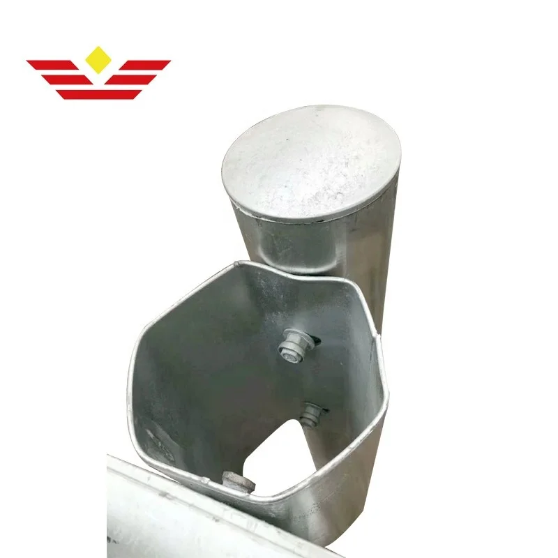 Vehicle Highway Barrier Used Roadside Flex Three Wave Steel Beam Guardrail for Sale 	guardrail Spacer Block