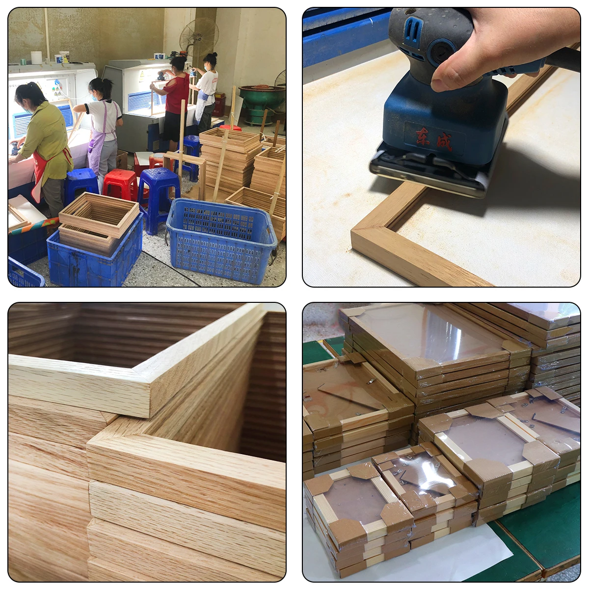 Factory Custom 11x14 Oak Solid  Wooden Frame A3 A4  Photo Picture Frame Wood  for Wall Hanging Table Stand