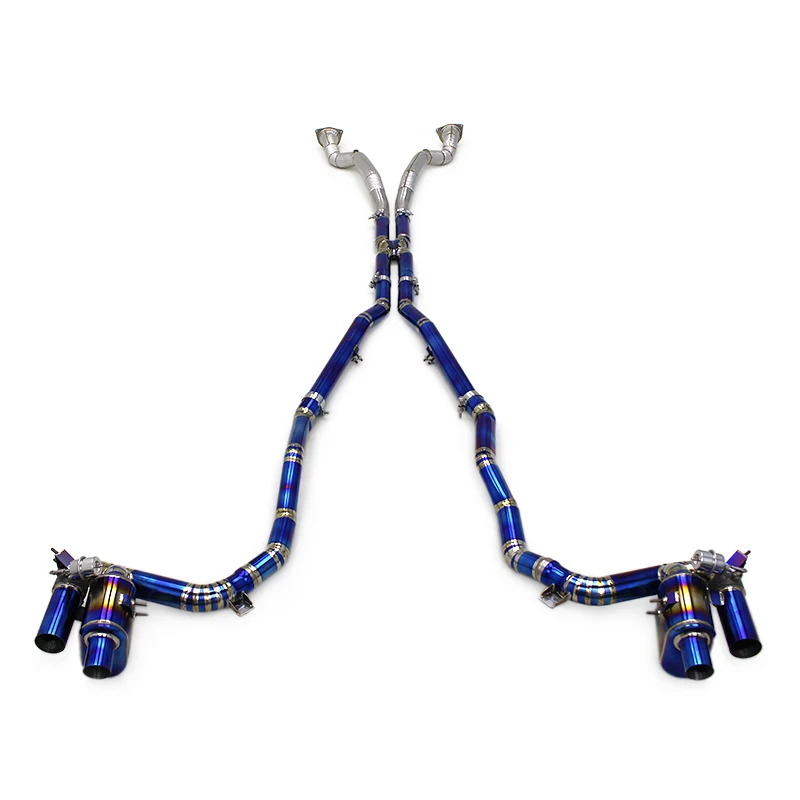 Titanium Exhaust Pipes For Ferrari GTC4 Lusso / Lusso T 2016- Racing Car Exhaust Catback System