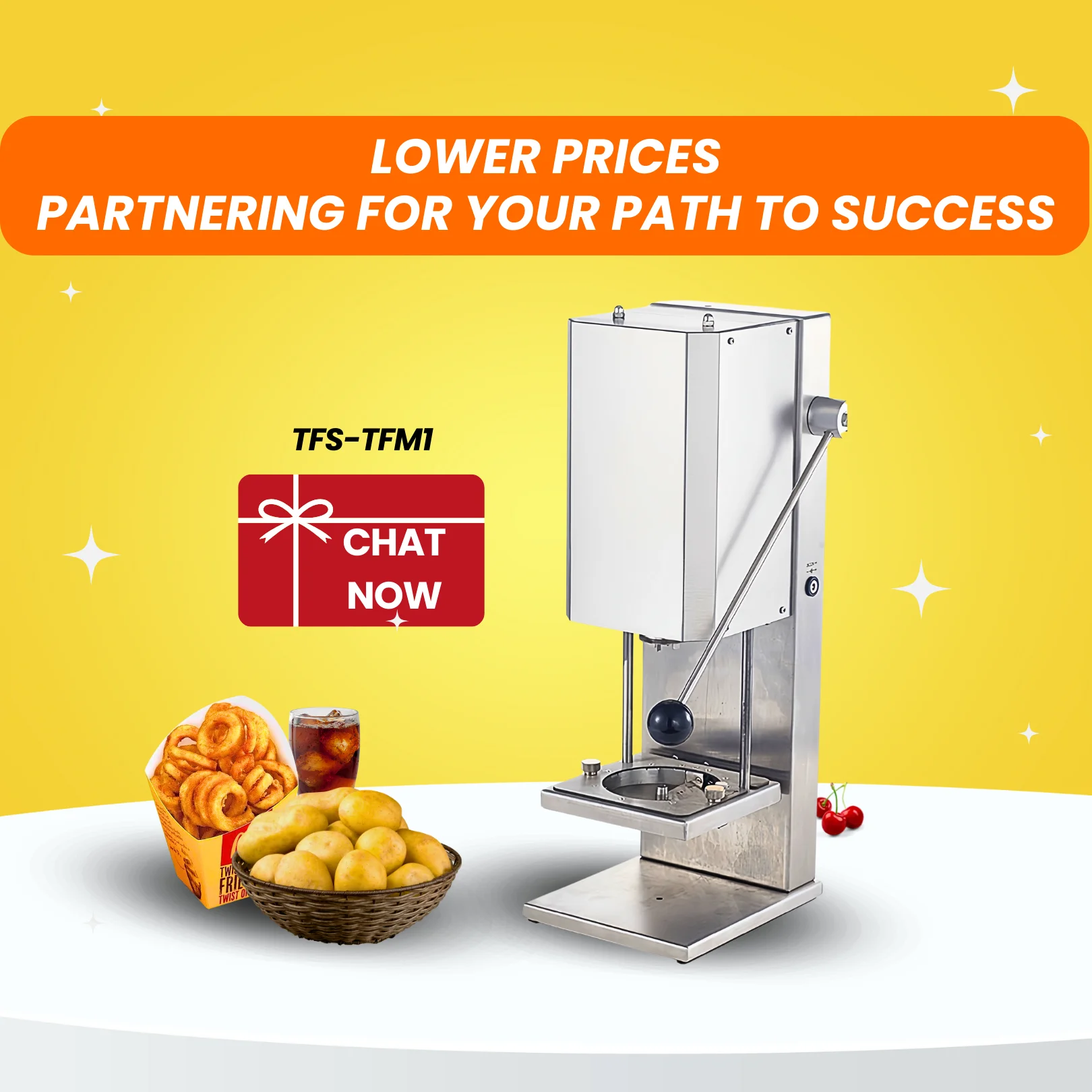 Twist Potato Slicer - High Productivity for Snack Shops