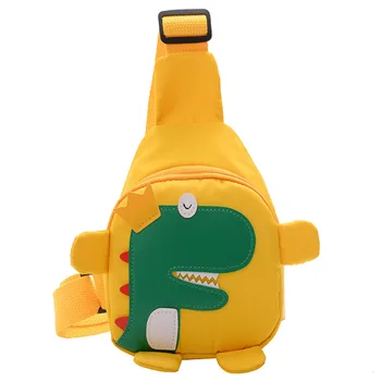 Wholesale Fashion Nylon Small Cartoon Dinosaur Kids Cute Chest Bag Outdoor Trendy children's bags Unisex School Messenger Bags