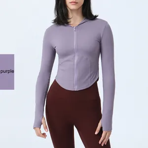 High Springy Custom Women Workout Wear Fitness Shirt Gym Yoga Wear Hoodie