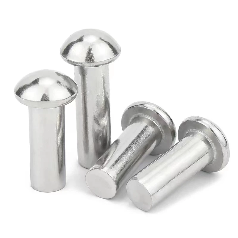 Custom GB867 Flat Round Head Solid Rivets Stainless Steel and Aluminum for Various Applications