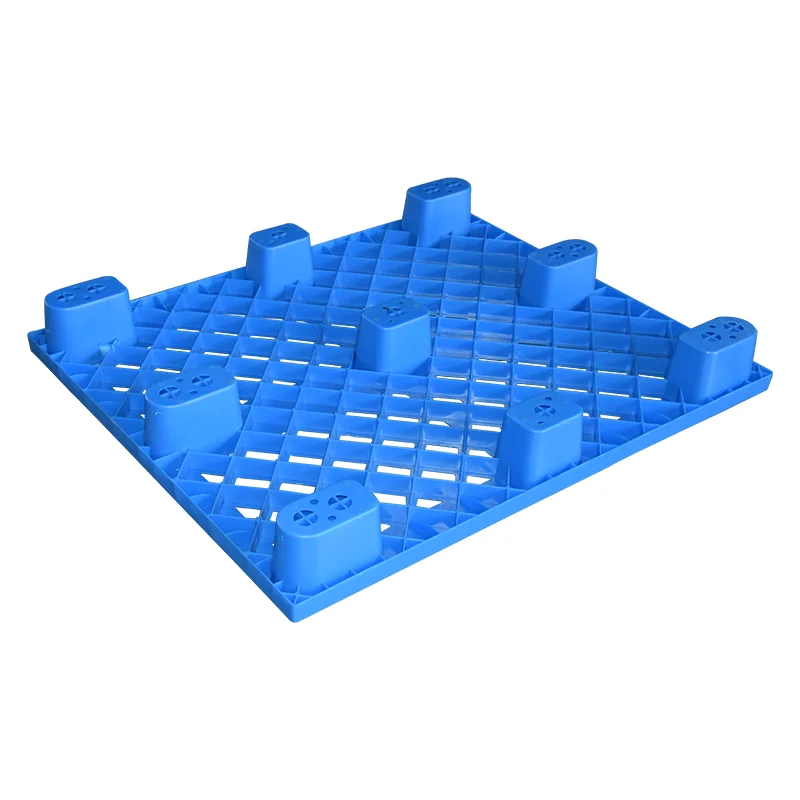 1200*1100  9 feet legs single one sides conomic tray forklift plastic pallet for cargo export