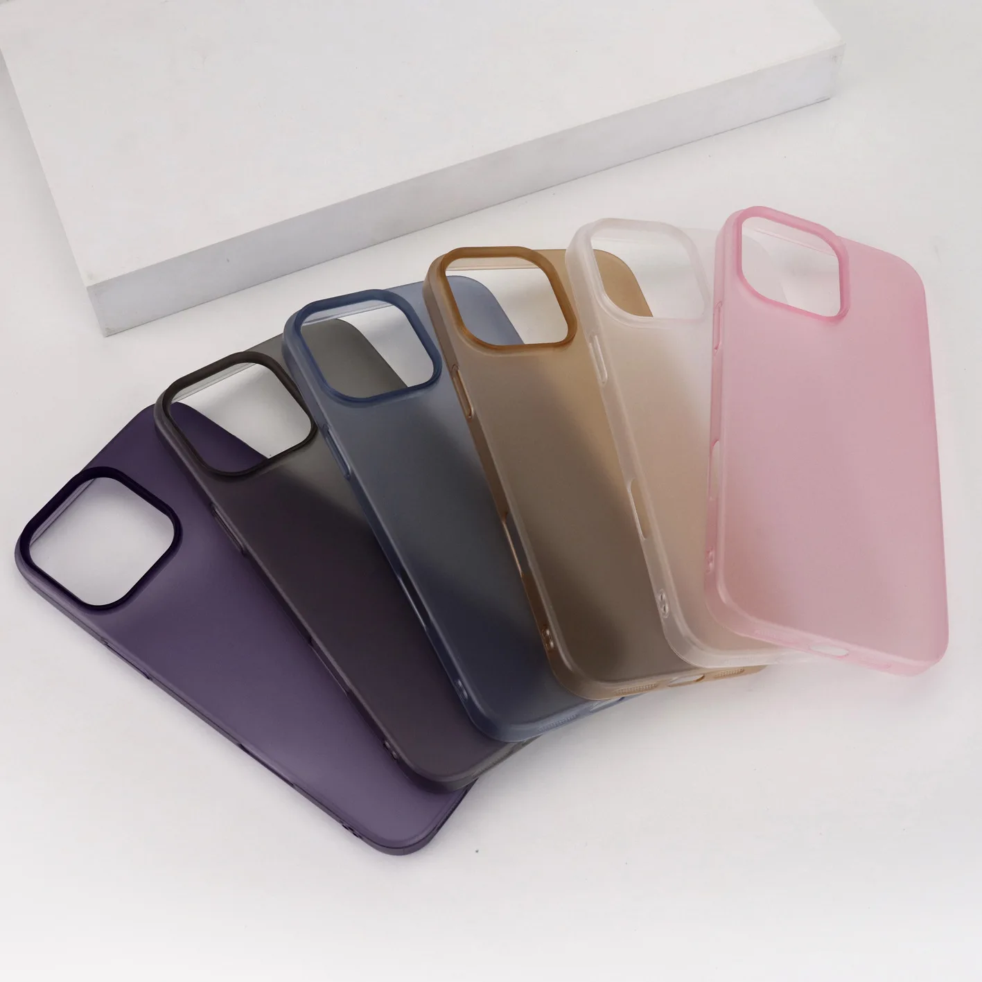 product for laudtec for iphone 17 pro max ultra thin frosted hard pc mobile phone case matte skin feeling shockproof protective cover-2