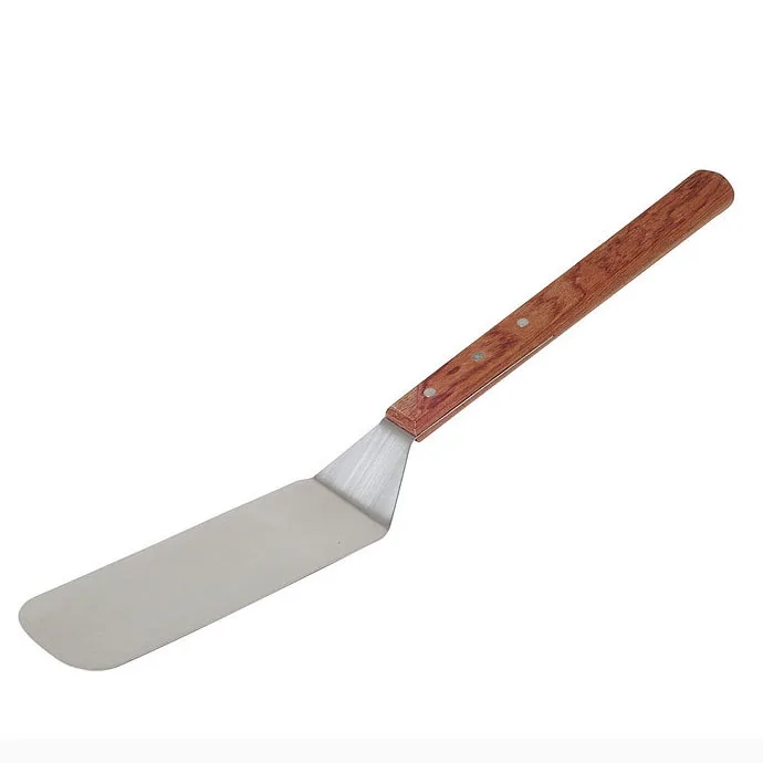 Wood Handle Rectangular Stainless Steel Kitchen Frying Turner