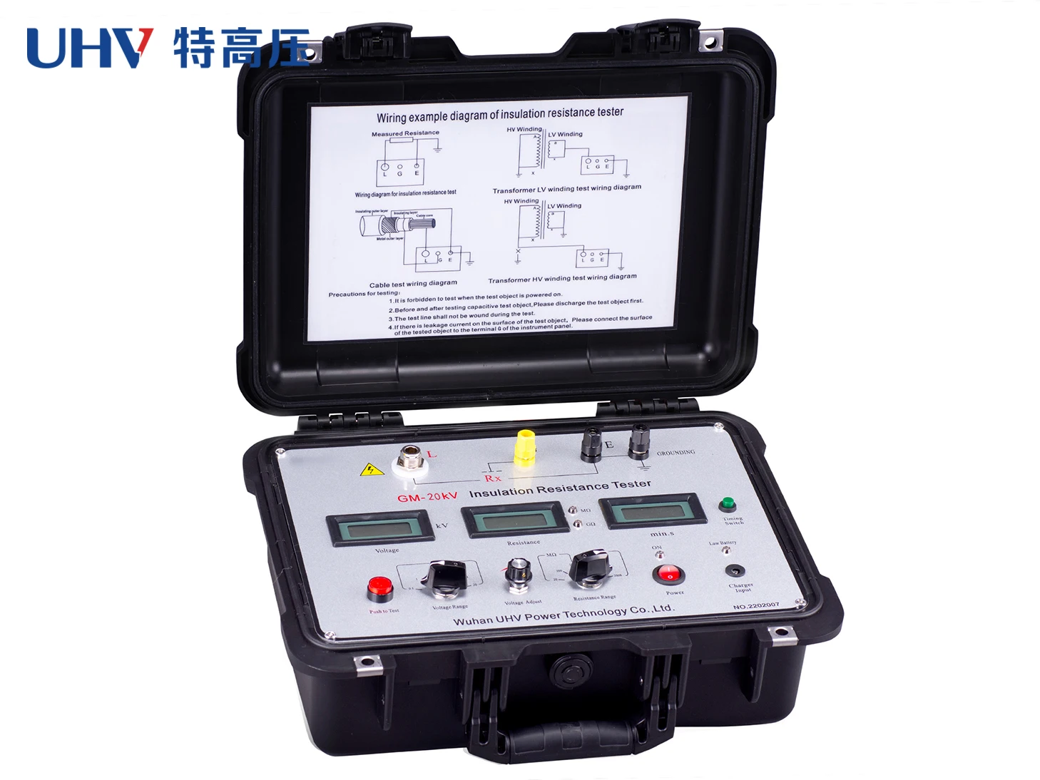 G Gm-20kv High Voltage Megohmmeter - Digital Insulation Tester