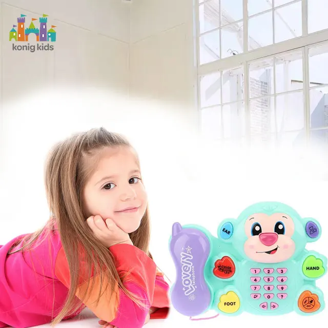 Konig Kids Plastic Musical Telephone Educational Toy for 0-6 Months Babies