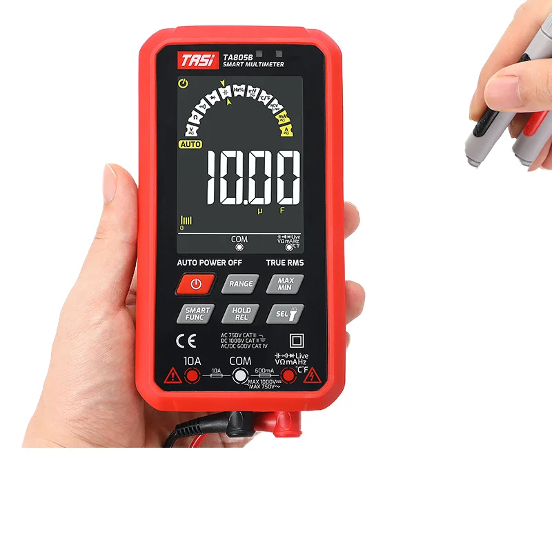 TASI TA805A 9999 Counts Color LCD Screen  Digital Multimeters  Smart  Multimeter