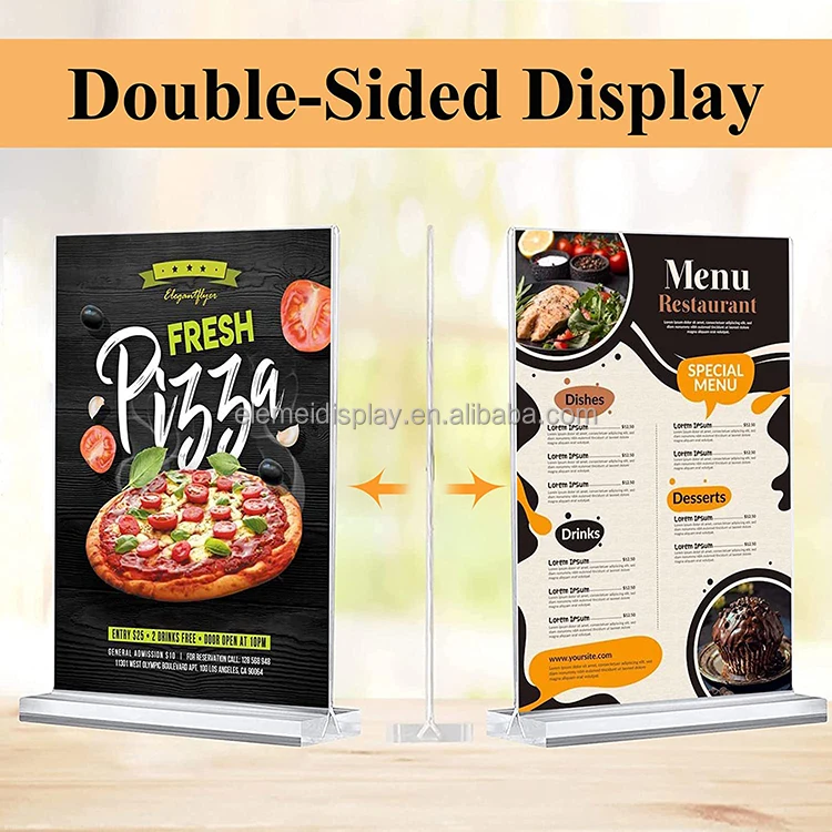 Tabletop Menu Display Stand Table Standee Acrylic Sign Holder Buy Hot