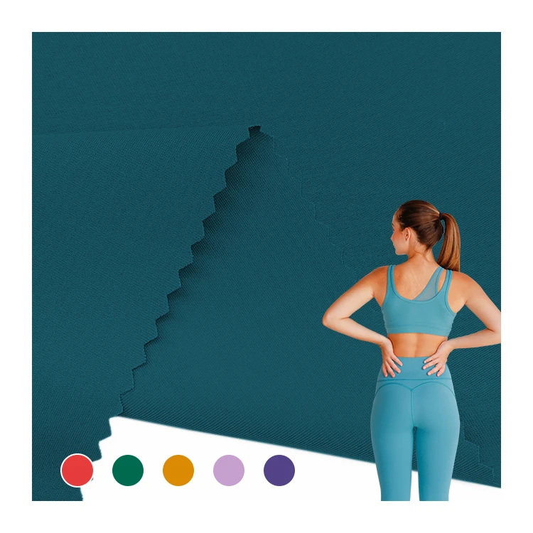 China Suppliers Solid Fabric 78 Nylon 22 Spanedx Material Knit Interlock Fabric for Sports Wear