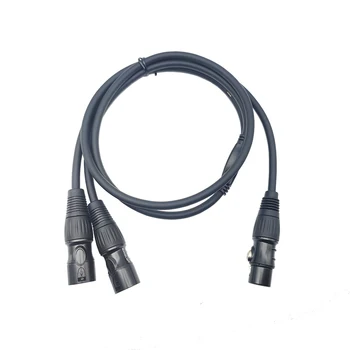 New product  1XLR Male To 2XLR Female Audio Cable XLR 3 Pin Female Plug Adapter OFC Copper Pins for Y type xlr audio cable