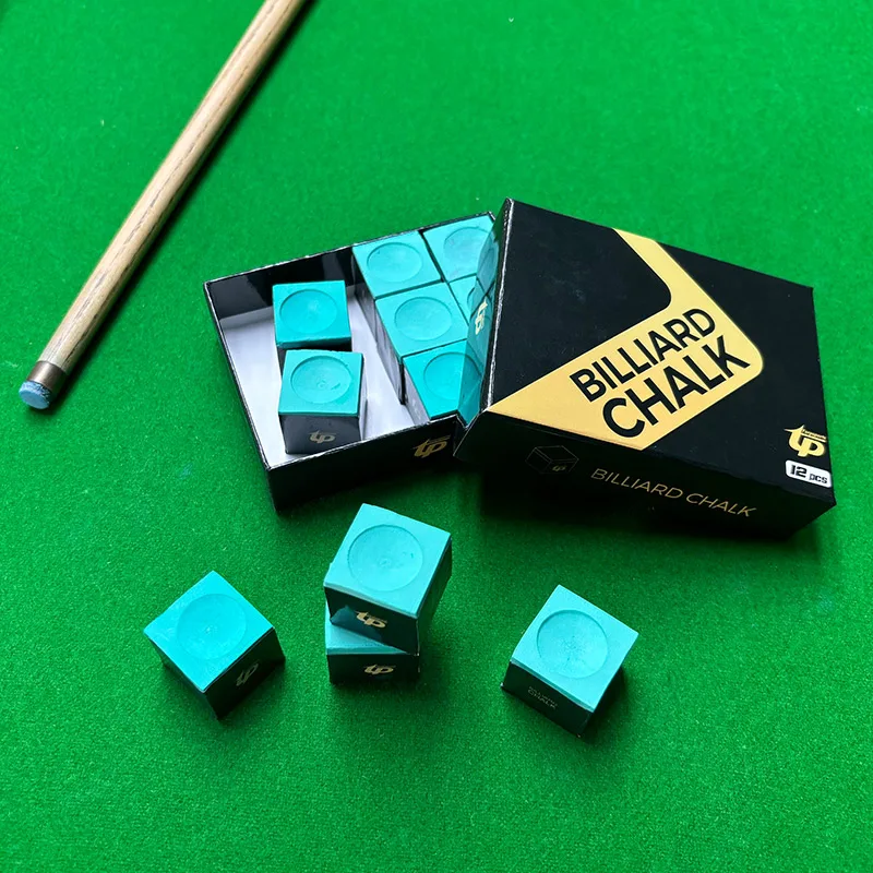 Green Pool Snooker Billiard Cue Chalk - 1 Box Of 12 Blocks