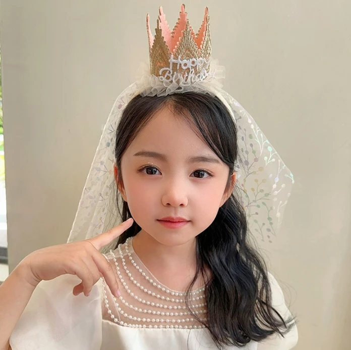 2 Corone Da Principessa Per Capelli – Fascia Con Strass E Perle, Rosa E Luminosa, Per Compleanni E Foto, Regalo Per Bambine