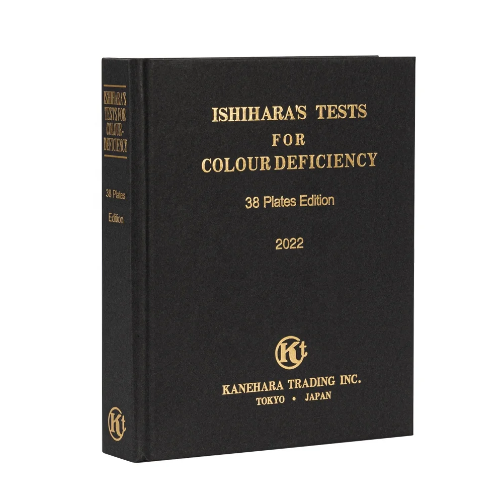 Rightway Brand  Ishihara Book 38 Plates Optometry Color Blindness Color Deficiency Test Book