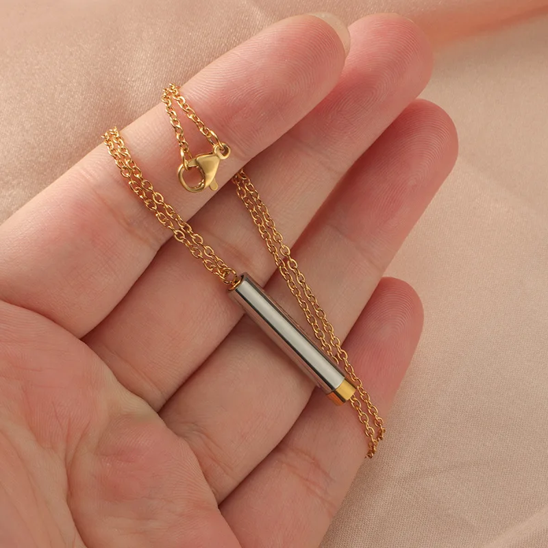 Stainless Steel Hidden Bar Necklace